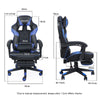 Ergonomic Computer Gaming Chair Office Recliner Massage Lumbar Support Blue Home