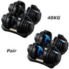 Adjustable Dumbbell 40kg Set Pair Hand Weight Dumbbell Home Gym Fitness Exercise