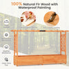 Raised Garden Bed Fir Wood Climbing Planter Box w/2-Sided Trellis