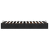 Ottoman Bed Frame without Mattress Black Single Fabric