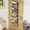 2-in-1 No Punching Over The Door Rack With Adjustable Basket Over Door Storage