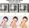 Large Vanity Desk with Mirror and LED Light Makeup Desk with Drawers and Bekhyem
