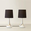2 x Touch Table Lamps 34cm Dimmer Bedside Lights Living Room Reading Small Lamp