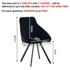 2Pcs Black Dining Chairs Velvet Padded Seat Dining Room Chair Modern High Back