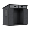 Plastic Garden Storage Shed Outdoor House Tool Shed Utility With Door & Window