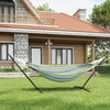 Double Hammock with Steel Stand, 350 lb Capacity, Portable In/Outdoor Carry Bag