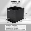 6"x6" Post Base for Fence Deck Pergola Gazebo 4PCS Deck Post Bracket with Bolt