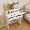 Dressing Table With Large Mirror & Size Folding Board Makeup Desk Vanity Ifnymi