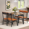 5-Pcs Dining Table Set w/4 Upholstered Chair,Space-Saving Dining Set for Kitchen