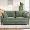 Modern 2/3 Seater Corduroy Sofa Bed with 2 Bolster Home Room Recliner Couch Sofa