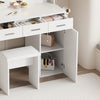 Dressing Table With Drawers Mirror Stool Set Makeup Desk Vanity Table Bedroom