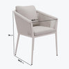 6 Seater Beige Aluminium Extendable Garden Dining Set with Rope Chairs FTR256