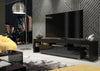 200cm TV Unit I Modern Cabinet TV Stand I Black High Gloss Doors I Free LED