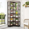 Corner Bookshelf Storage Rack Standing Shelf 7 Tier Industrial Sturdy Bookshelf