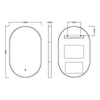 Nuie Columba Inset Frame LED Mirror Demist 800x500mm Brushed Brass Bathroom Gold