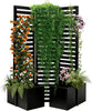 3 Panel Folding Raised Garden Bed w/ Trellis Privacy Screen Planter Box