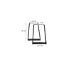 2x Industrial H71mm Steel Coffee Table Legs Trapezium Trapezoid Shape Bench Desk