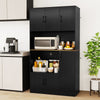 Kitchen Modern Wooden Large Coffee Bar Station-Black