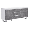 Sydney Large High Gloss Sideboard In White And Concrete Effect