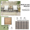 3 Piece Patio Wicker Chairs and Coffee Table Set Rattan Conversation Set