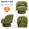 360° Swivel Accent Chair Upholstered Barrel Chair w/Striped Backrest Living Room
