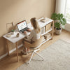 Computer Desk with Storage Shelves Writing Desk 150cm White/Oak