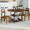 120 CM Round Dining Table Mid-Century Modern Kitchen Table for 4-6