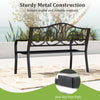Patio Bench 127CM Outdoor Garden Bench with Armrests Black
