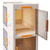 3Pcs Large Storage Boxes Foldable Plastic Stacking Clothes Baskets w Hook&Wheels