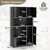 Kitchen Modern Wooden Large Coffee Bar Station-Black