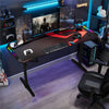 Oversized Large Gaming Desk Metal Frame Computer Table with Cable Tray Hook Hold