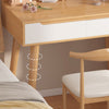 Dressing Table Vanity Desk W/ Mirror & Drawer Makeup Dresser Desk Open Shelf