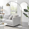 Furniturebox HOLDEN Tall Metal Floor Arc Standing Lamp Light (Including Bulb)