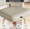 Swivel Bar Stools Set of 2, 66cm Upholstered Faux Leather Counter