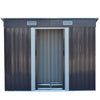 8x4ft Metal Garden Shed Tool Storage Shed Outdoor With Free Base Foundation Vent