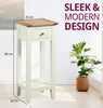 Small Console Table, Off White Painted Telephone Table with Drawer, Plant Stand