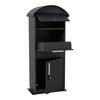 Black Parcel Delivery Box Extra Large Metal Lockable Outdoor Package Drop Box