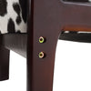 Black and White Spots Velvet Upholstered Armchair Modern Wooden Frame Tub Chair