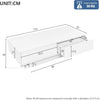 Coffee Table !SALE! High Gloss White LED Storage 2 Drawers Modern Living Room
