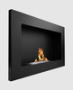 Hanging bio fireplace 650x400 black structural matt