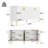 MODERN SIDEBOARD STORAGE CABINET WITH ADJUSTABLE SHELVES FOR LIVING ROOM WHITE