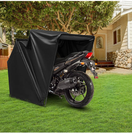 Heavy-Duty Outdoor Motorcycle Shelter Portable Garage Motorbike Storage Shed