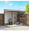 5 x 9ft Galvanised Metal Garden Shed with Foundation Kit