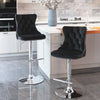 Velvet Swivel Bar Stools Set of 2 Swivel Kitchen Barstools Bar Chairs Grey Black