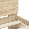 Bed Frame with LED Sonoma 193 x 203 cm Engineered Wood