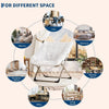 Folding Saucer Foldable Moon Chair Camping Outdoor Soft Padded Seat No Assembly