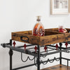 3-Tier bar cart with Wheel Bar Cart Mobile Beverage Cart with Storage Shelf