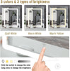 Large Vanity Desk with Mirror and LED Light Makeup Desk with Drawers and Bekhyem