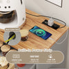 Tilt Out Trash Can Cabinet With Charging Station 2 Drawers Adjustable Grey