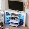 Modern Corner TV Unit Stand Entertainment Center LED Cabinet High Gloss TV Guxqi